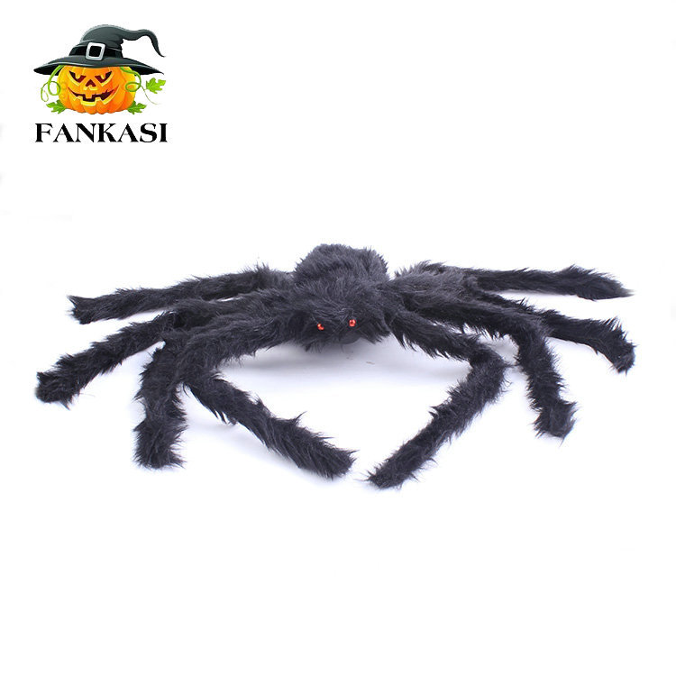 Halloween haunted house secret room 75cm spider, black spid