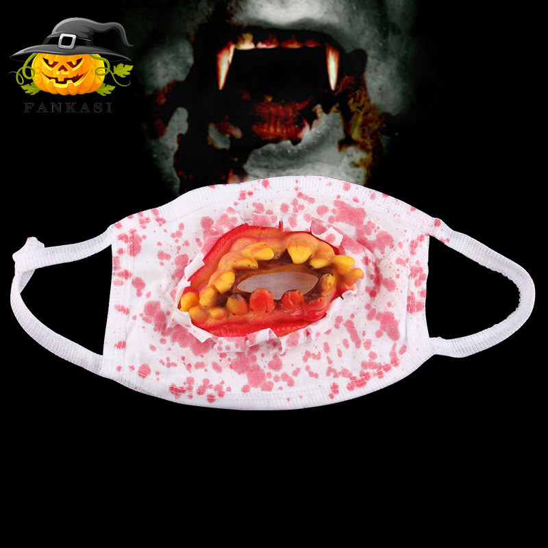 Halloween decoration, bloody vampire mask, enamel simulatio