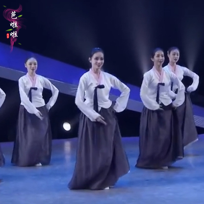 朝鲜族群舞练功服艺考表演大摆裙