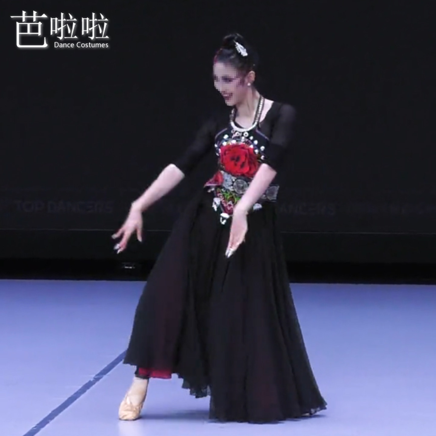 民族舞演出服生若夏花舞蹈服