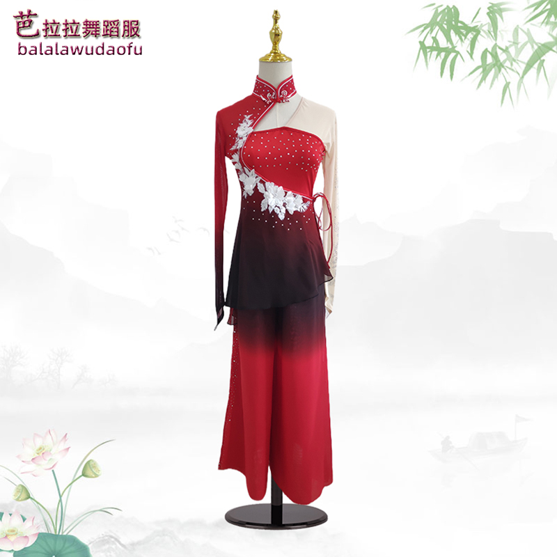 胶州秧歌舞蹈服古典艺考扇子舞女