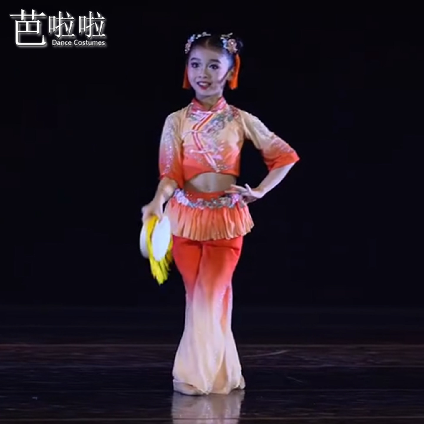 古典舞鼓间嬉月舞蹈服钱鼓舞服装