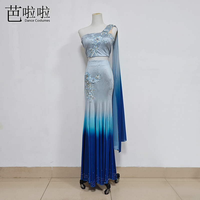 傣族舞蹈演出服装傣族舞独舞剧目服艺考舞裙孔雀舞练功裙表演服女