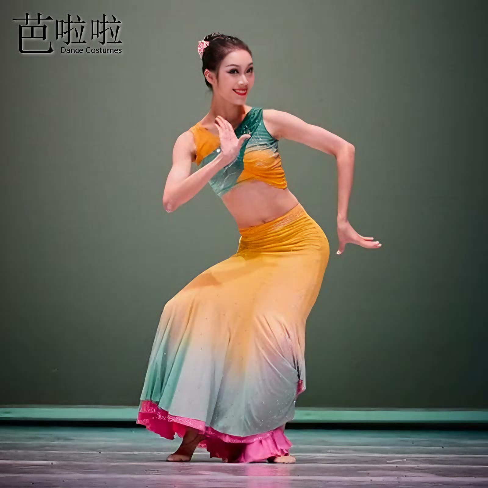 傣族舞蹈高级演出服傣族舞独舞服