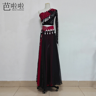 花腰傣服装 婆娑月下舞蹈服独舞艺考剧目服傣族舞大摆练习裙演出服