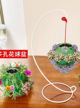 多孔球盆太阳花扦插种植多肉吊竹梅牡丹吊兰崖植多孔花球盆造型架