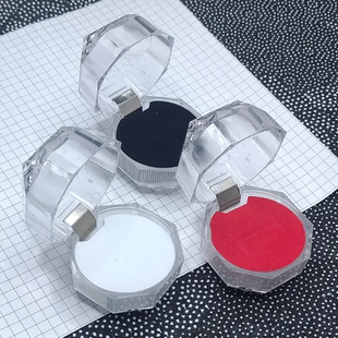 新款透明饰品包装盒单个爆丸收纳盒戒指展示盒耳钉首饰盒指环盒子