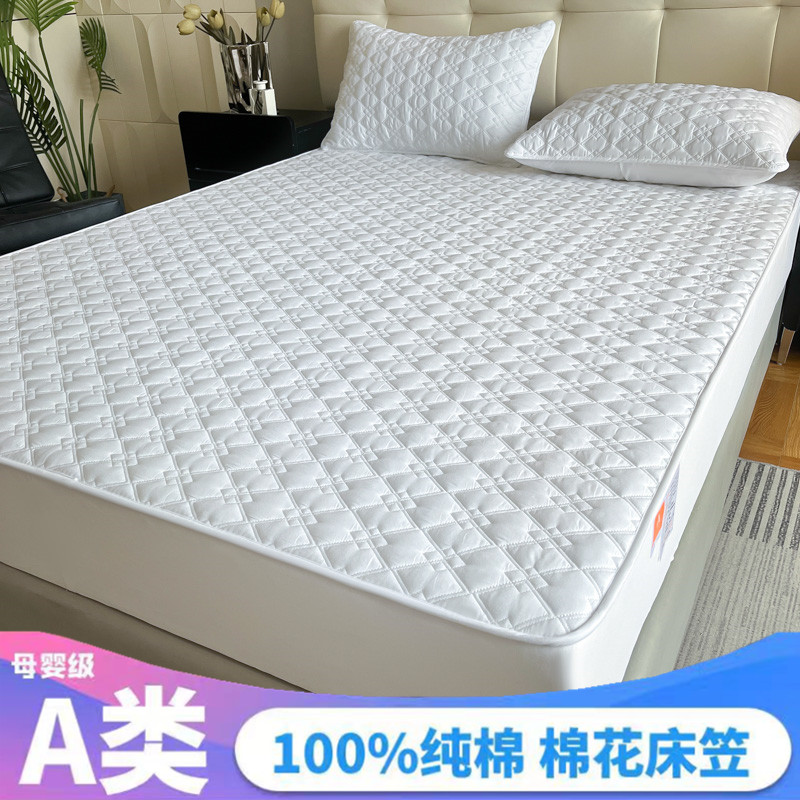 100%纯棉夹棉花床笠全棉防滑床罩