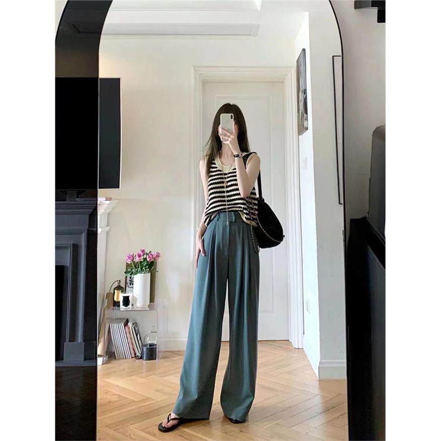 大码背心女款夏条纹外穿冰丝薄款针织设计感无袖上衣叠穿坎肩吊带