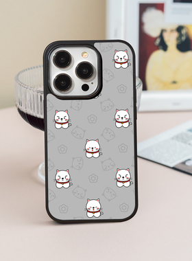 「灰调猫影」苹果iPhone17promx手机壳16钢化玻璃OPPOFINDX9华为mate80保护套荣耀14红米VIVOX300s小米15全包