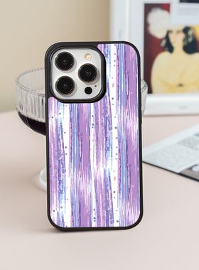 「紫雾漫流」苹果iPhone17promx手机壳16简约OPPOFINDX9荣耀14小米15红米VIVOX300s钢化玻璃华为mate80保护套