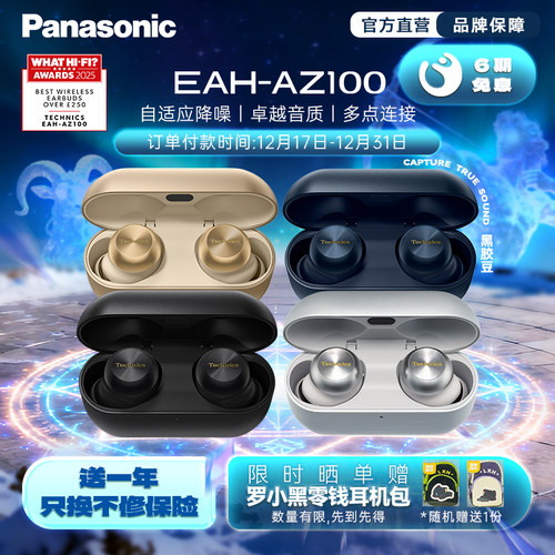 Technics松下新品黑胶豆耳机