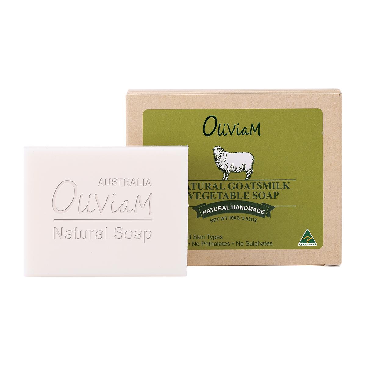 Oliviam/澳莉维亚澳洲自然羊奶手工皂补水温和洁净活肌 100g/块