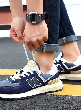 n字鞋官网2026年新款男女鞋574百搭运动鞋休闲鞋n字深蓝男鞋