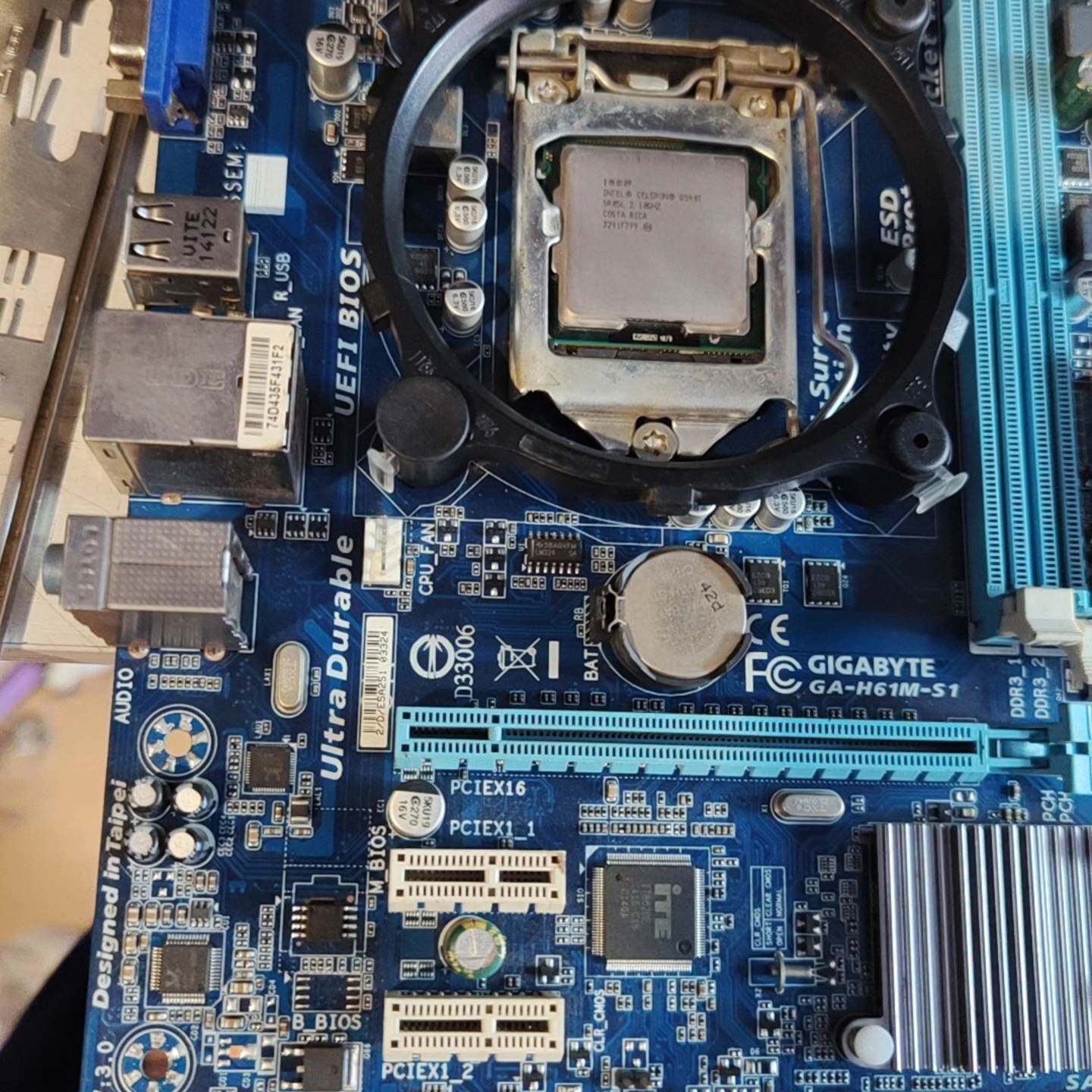 可维修技嘉 h61主板CPU套，CPUg540T ，带挡板，议价图片