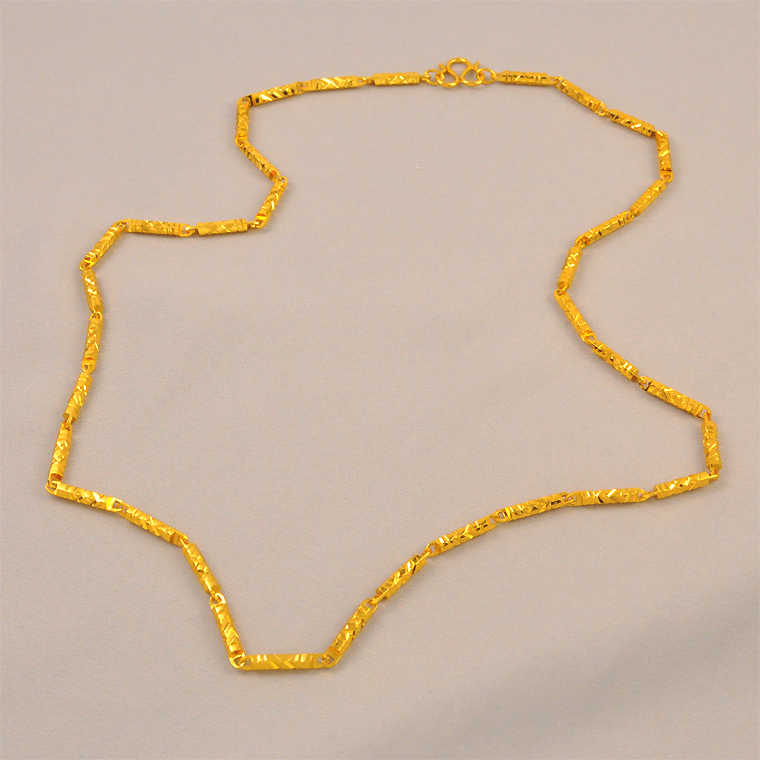 47cm仿真黄金男女细项链情侣