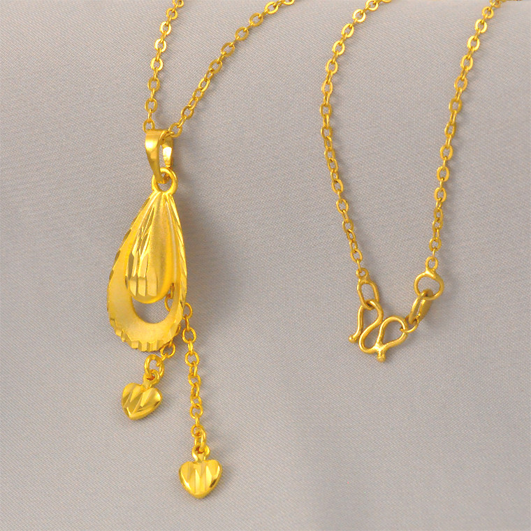 日韩精致超仙镀24K黄金色长款流苏项链女款气质百搭锁骨链2025年