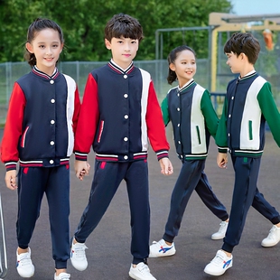 夏装 儿童校服套装 衬衫 短裤 裙三件套 春秋小学生班服幼儿园园服短袖