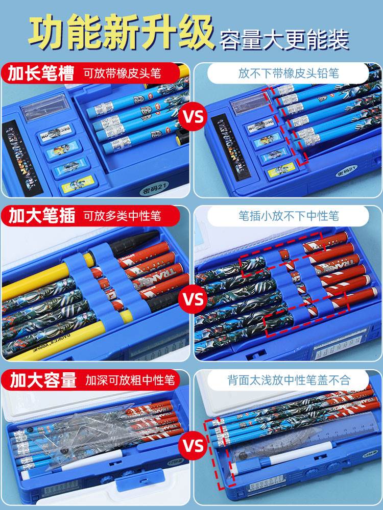 变形金刚密码锁小学生文具盒男孩款多功能高科技儿童铅笔盒男生用属于什么档次？