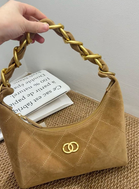 小香风25K嬉皮包hobo腋下包女包2025新款女士秋冬链条手提包单肩