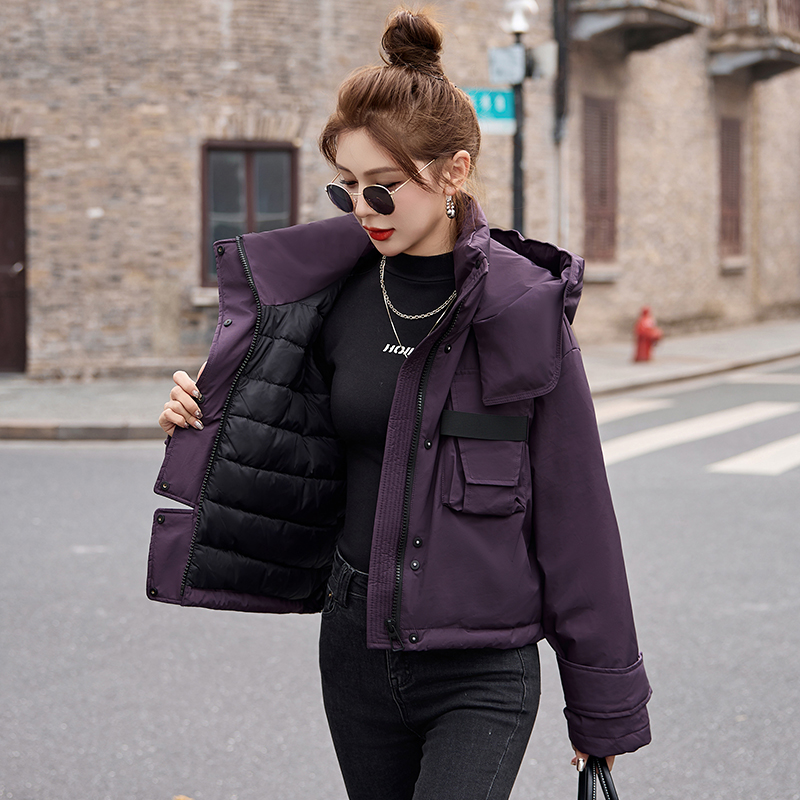 冬新款小个子别致百搭白鸭绒外套