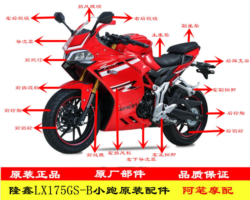 隆鑫摩托车lx175gs-td迷你无极