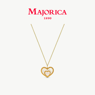 MAJORICA 美娇丽佳甜蜜系列心心相印手作珍珠项链心形精致