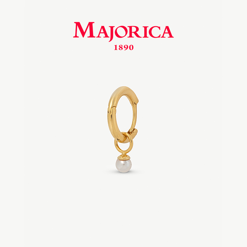 Majorica美娇丽佳珍珠耳钉轻奢耳环女复古精致耳饰镶嵌4mm珍珠