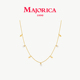 MAJORICA美娇丽佳手作珍珠项链女款 银镀金锁骨链颈链4mm手作珍珠
