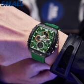 酒桶形多功能户外训练运动初高中学生双显电子表青少年防水手表男