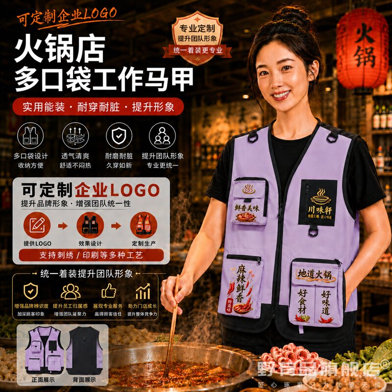 马甲工作服定制印字logoS