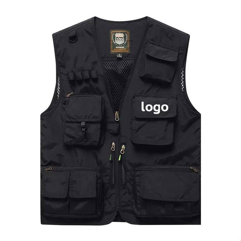 工装马甲定制印logo工作服摄影师户外多口袋钓鱼背心坎肩反光马夹