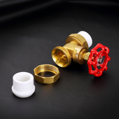 闸阀4分20ppr全铜球阀自来水双活接截止热熔阀门开关水管管件配i.