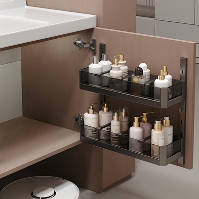 浴室柜挂门拉篮350水槽门挂篮400