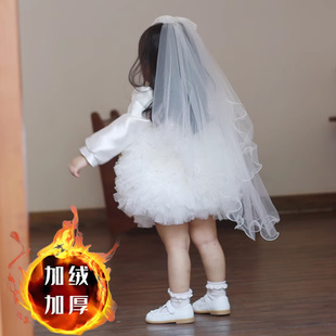 26年原创秋冬公主裙女童连衣裙生日礼服婚纱表演裙走秀花童蓬蓬裙