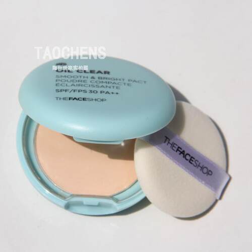韩国The Face Shop/菲诗小铺控油粉饼定妆遮瑕保湿持久防水