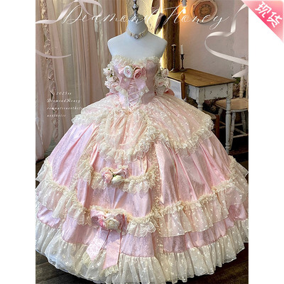 【恋与玫瑰】恋人爱意·浪漫公主风成人礼花嫁婚纱礼服可订婚结婚