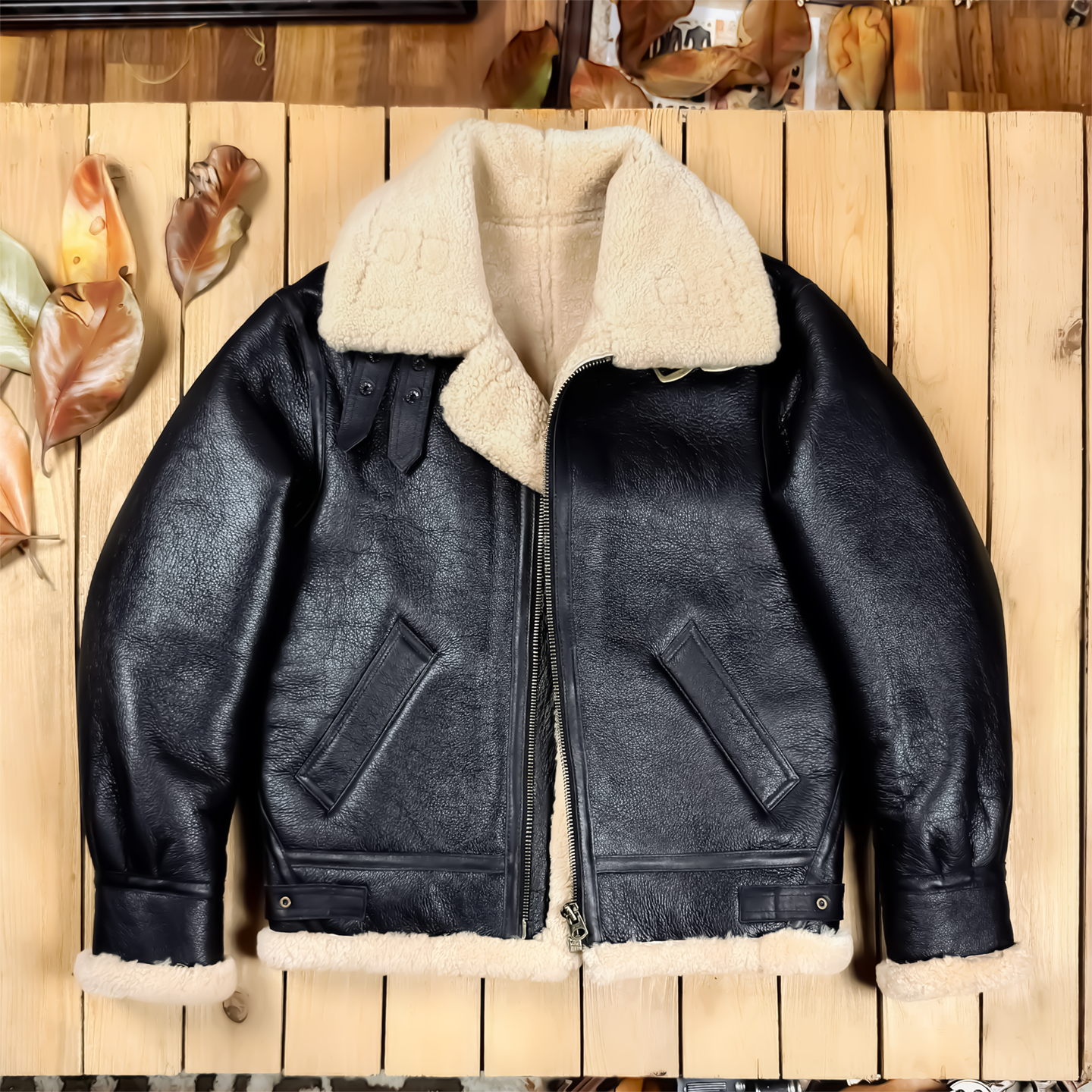 b3原生态皮毛一体飞行服机车