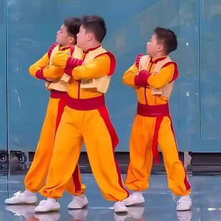 武术服表演服中国风少儿练功演出服太极比赛训练打鼓 春晚BOT同款