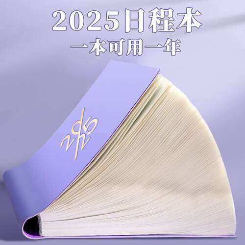 2025年日程本计划表一日一页高颜值加厚便携每日计划自律打卡本时间轴效率工作周计划日志本可商务定制logo