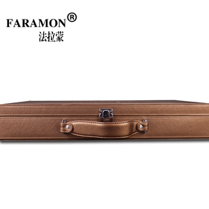 厂交房钥匙礼品盒 复古手提收纳箱 皮质木箱房产交房箱定制LOGO