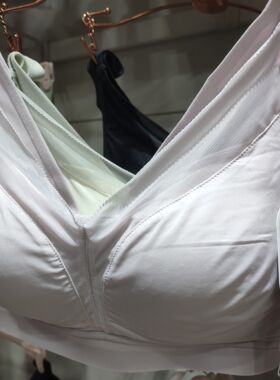 艾梦90617内衣简约无钢圈文胸女性感天使杯侧收聚拢上托
