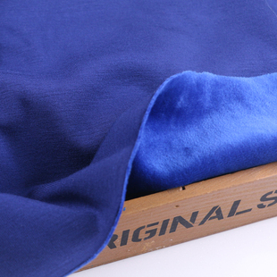 日本棉加绒加厚人棉复合水貂绒奥粒绒冬保暖内衣面料宝宝布料弹力