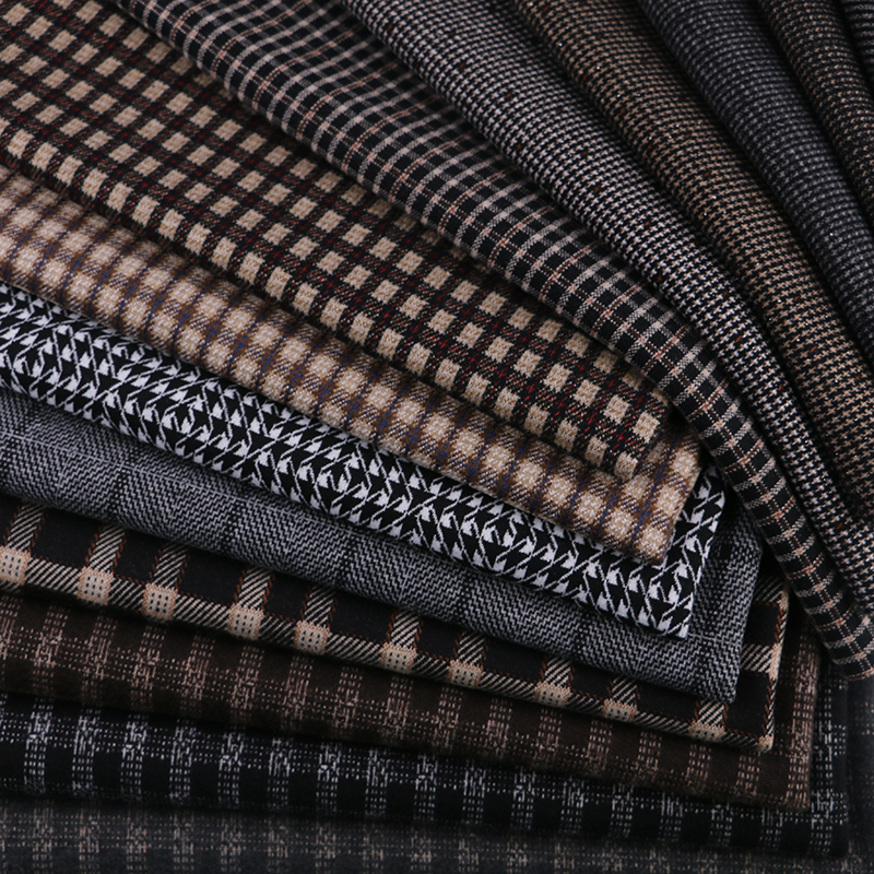 秋冬加厚色织提花裙子裤子面料