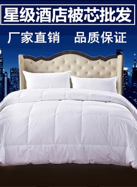 酒店纯白色被子宾馆专用羽丝绒单双人春秋冬被芯宾馆床上用品包邮
