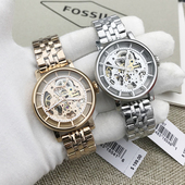 包邮 新款 FOSSIL化石手表不锈钢机械镂空背透女表ME3067ME3065
