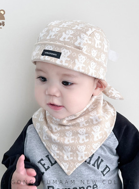 婴儿帽子秋冬款男宝海盗帽宝宝帽子秋款婴幼儿1岁儿童春秋季男孩