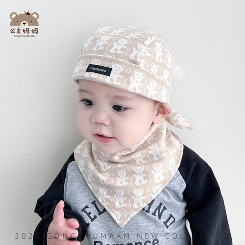 婴儿帽子秋冬款男宝海盗帽