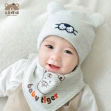 Детская демисезонная осенняя хлопковая зимняя шапка для раннего возраста для новорожденных, 3 мес.