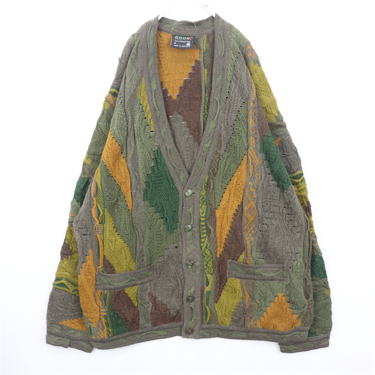 古着vintage嘻哈波普苦瓜纹毛衣